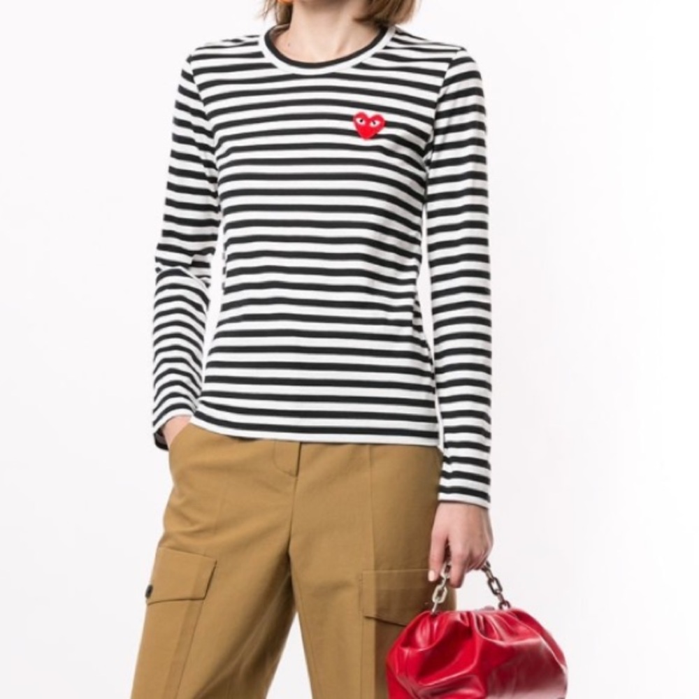 Come Des Garçons PLAY long sleeve striped shirt